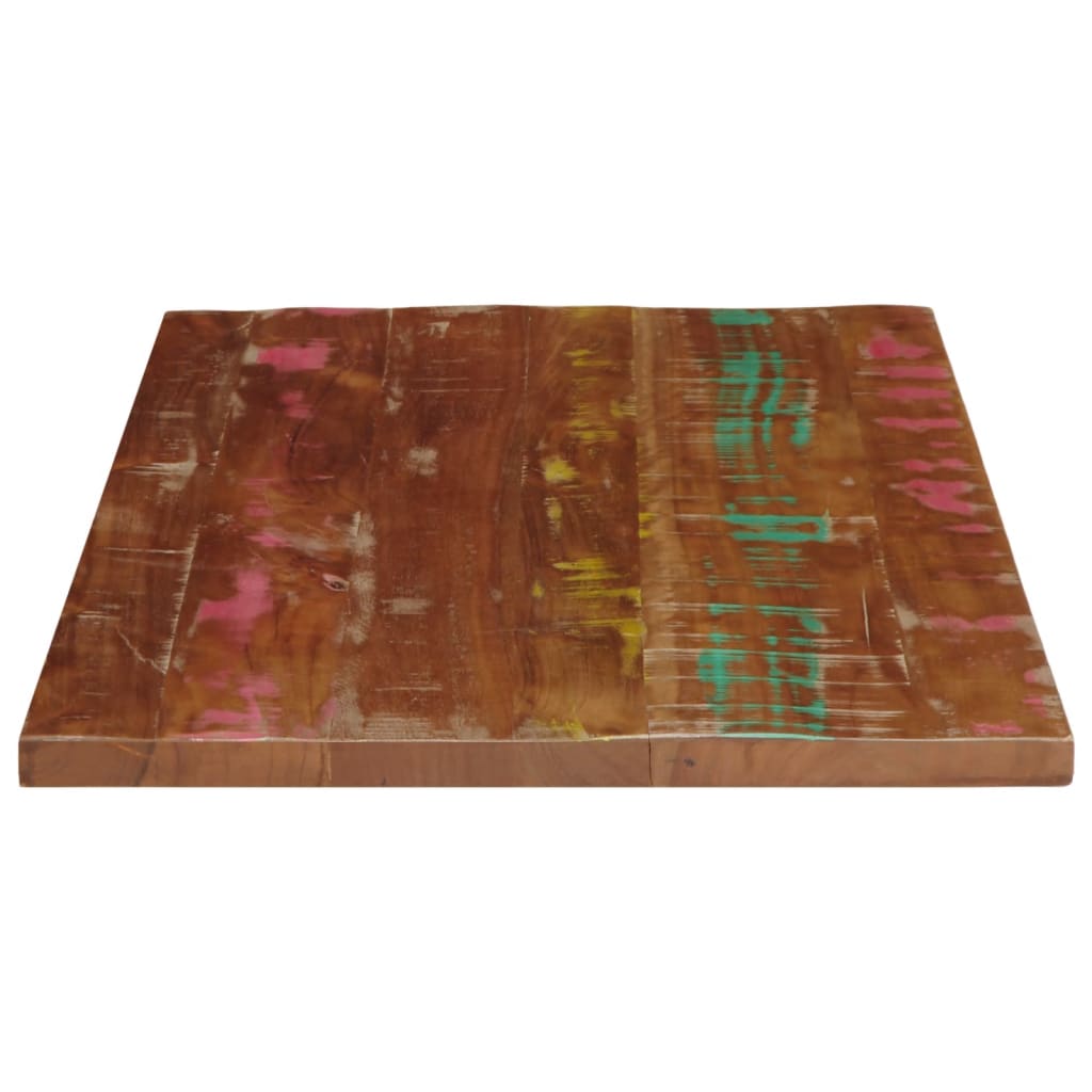 Tafelblad rechthoekig 70x60x2,5 cm massief gerecycled hout