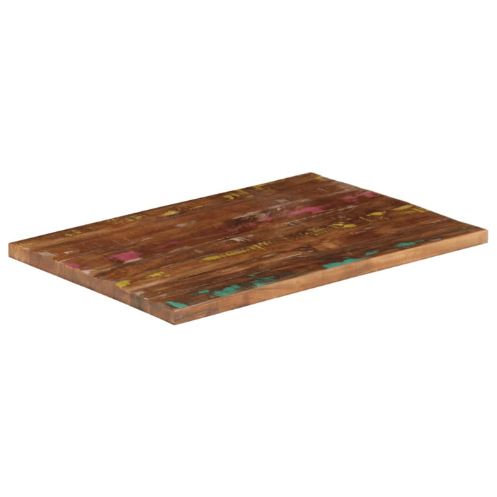 Tafelblad rechthoekig 80x60x2,5 cm massief gerecycled hout