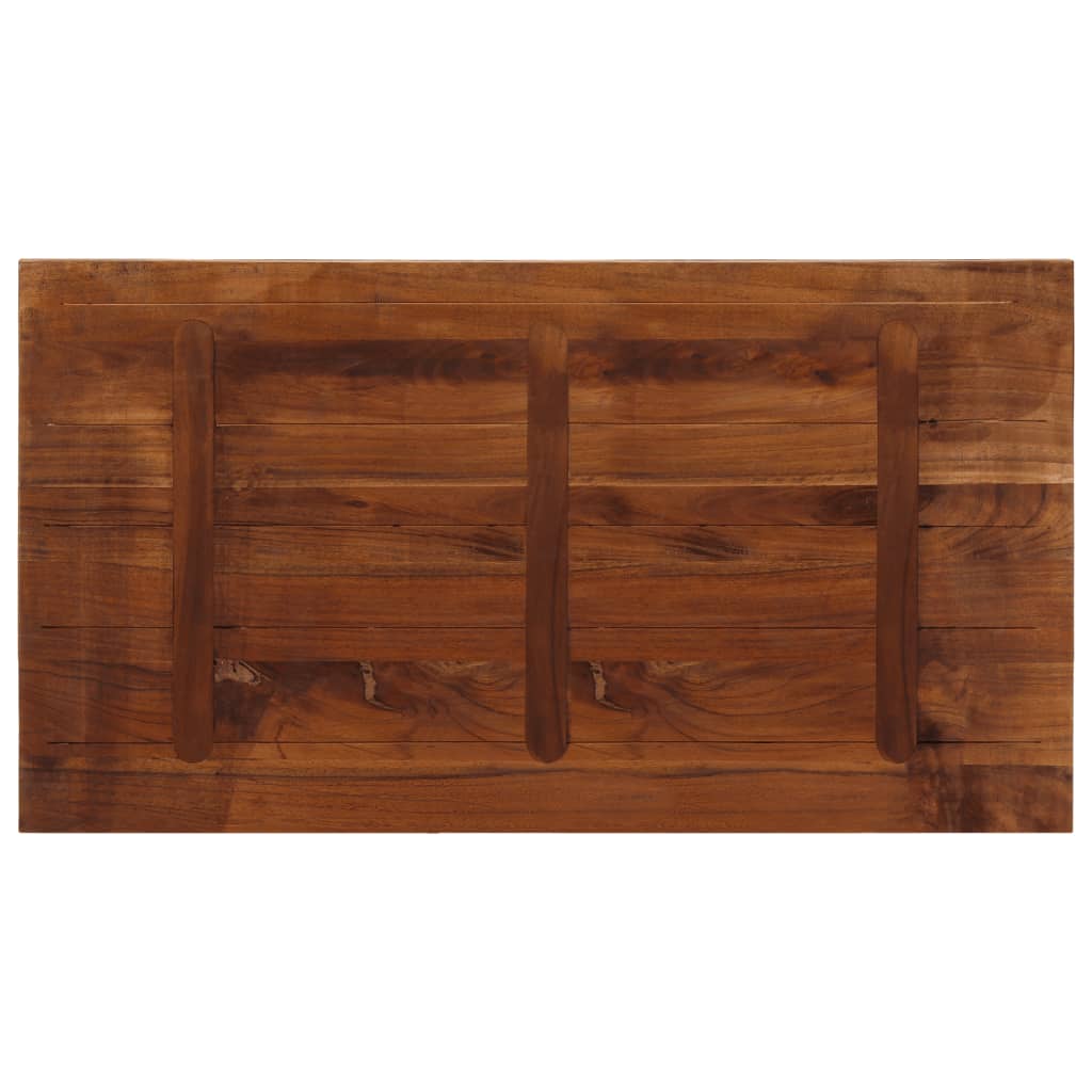 Tafelblad rechthoekig 120x60x1,5 cm massief gerecycled hout