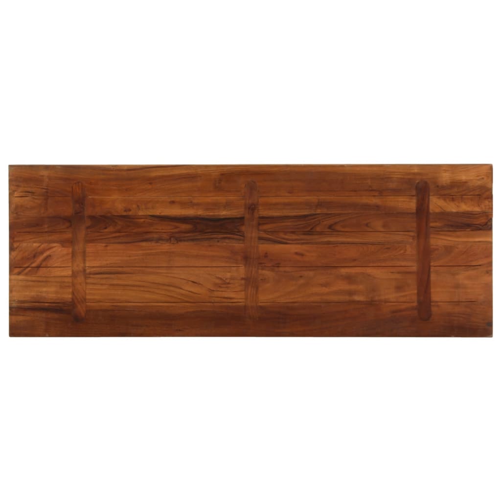 Tafelblad rechthoekig 140x60x1,5 cm massief gerecycled hout