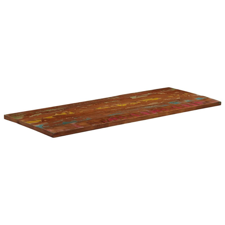 Tafelblad rechthoekig 140x60x2,5 cm massief gerecycled hout
