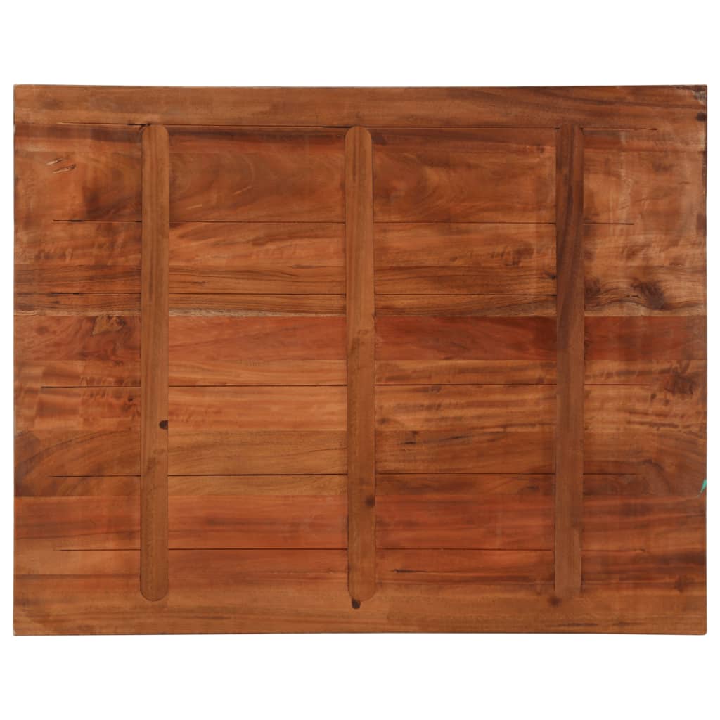 Tafelblad rechthoekig 90x80x2,5 cm massief gerecycled hout