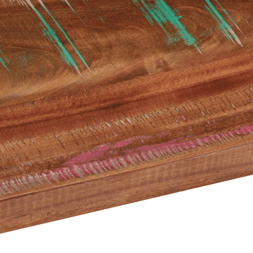 Tafelblad rechthoekig 90x80x2,5 cm massief gerecycled hout