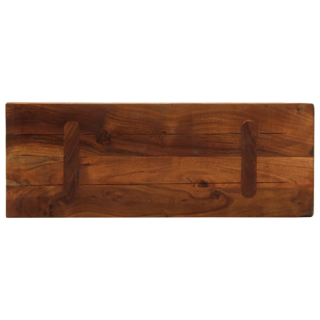 Tafelblad rechthoekig 80x40x3,8 cm massief gerecycled hout