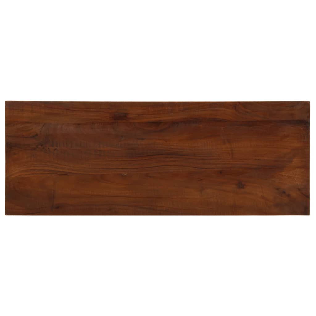 Tafelblad rechthoekig 90x30x2,5 cm massief gerecycled hout