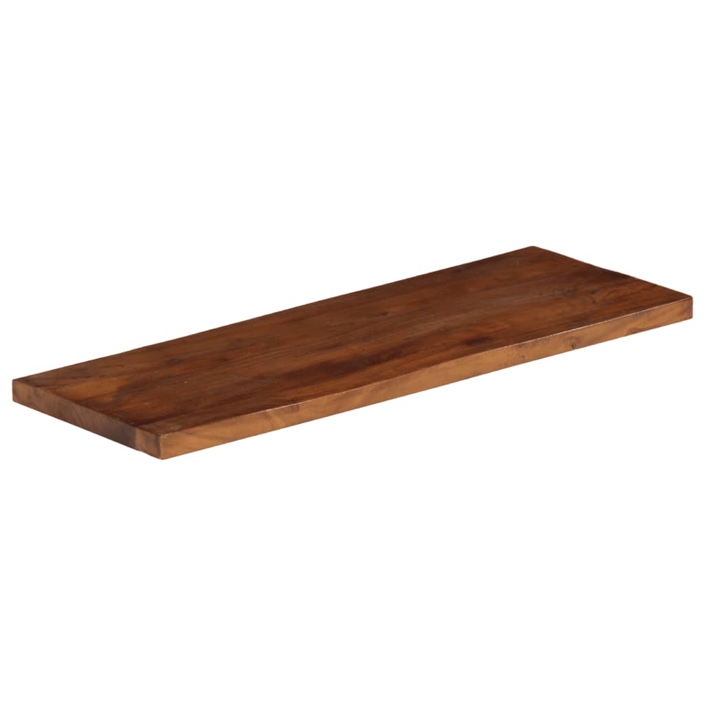 Tafelblad rechthoekig 90x40x2,5 cm massief gerecycled hout