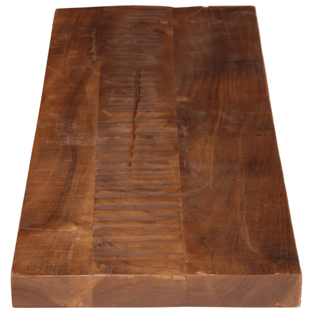 Tafelblad rechthoekig 120x40x2,5 cm massief gerecycled hout