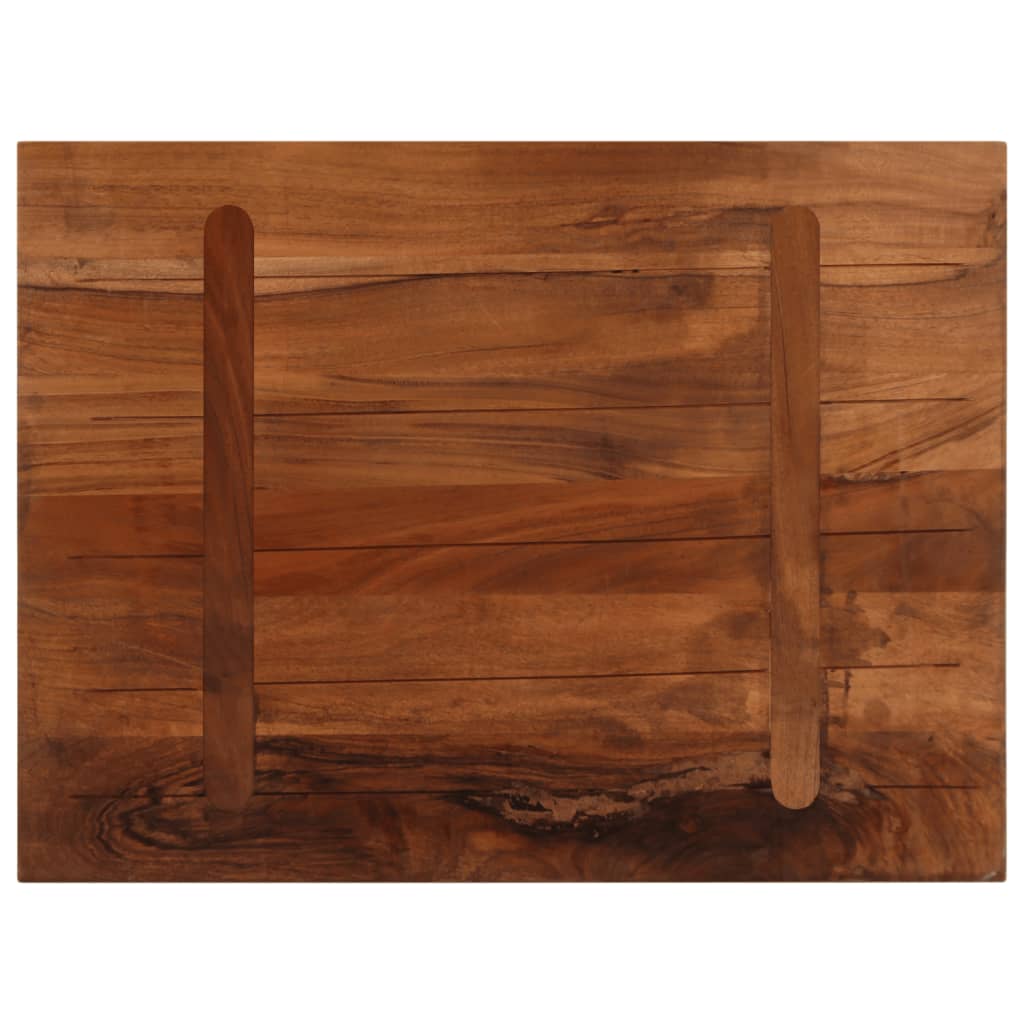 Tafelblad rechthoekig 80x60x2,5 cm massief gerecycled hout