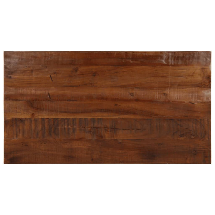 Tafelblad rechthoekig 110x60x2,5 cm massief gerecycled hout