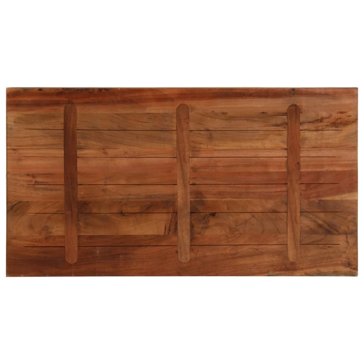 Tafelblad rechthoekig 110x60x2,5 cm massief gerecycled hout