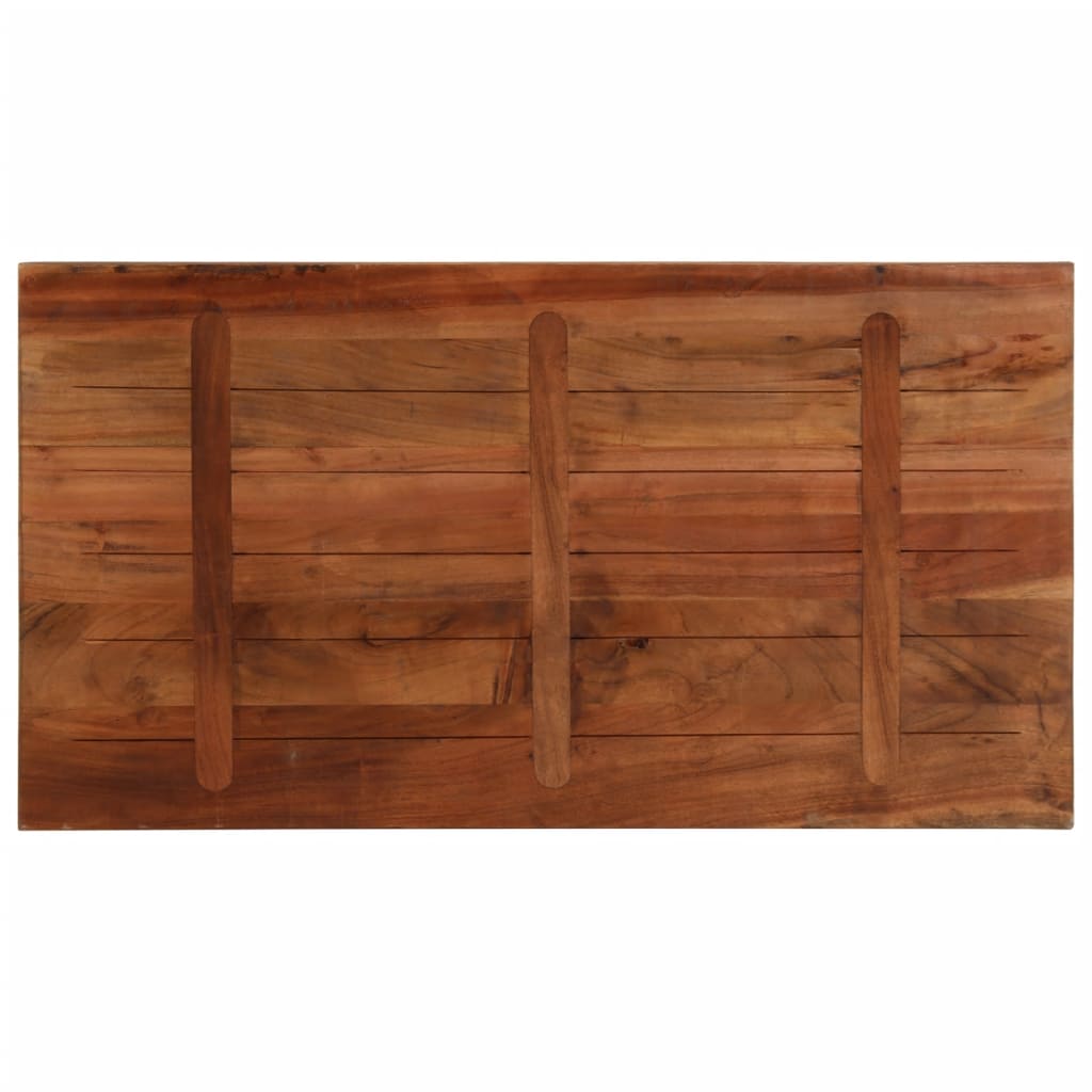 Tafelblad rechthoekig 110x70x2,5 cm massief gerecycled hout