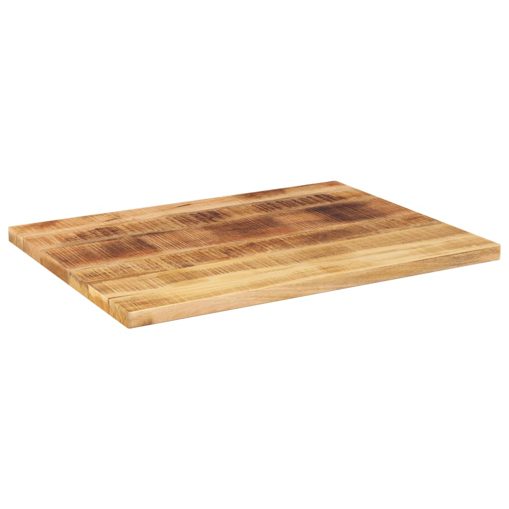 Tafelblad rechthoekig 70x60x2,5 cm massief ruw mangohout