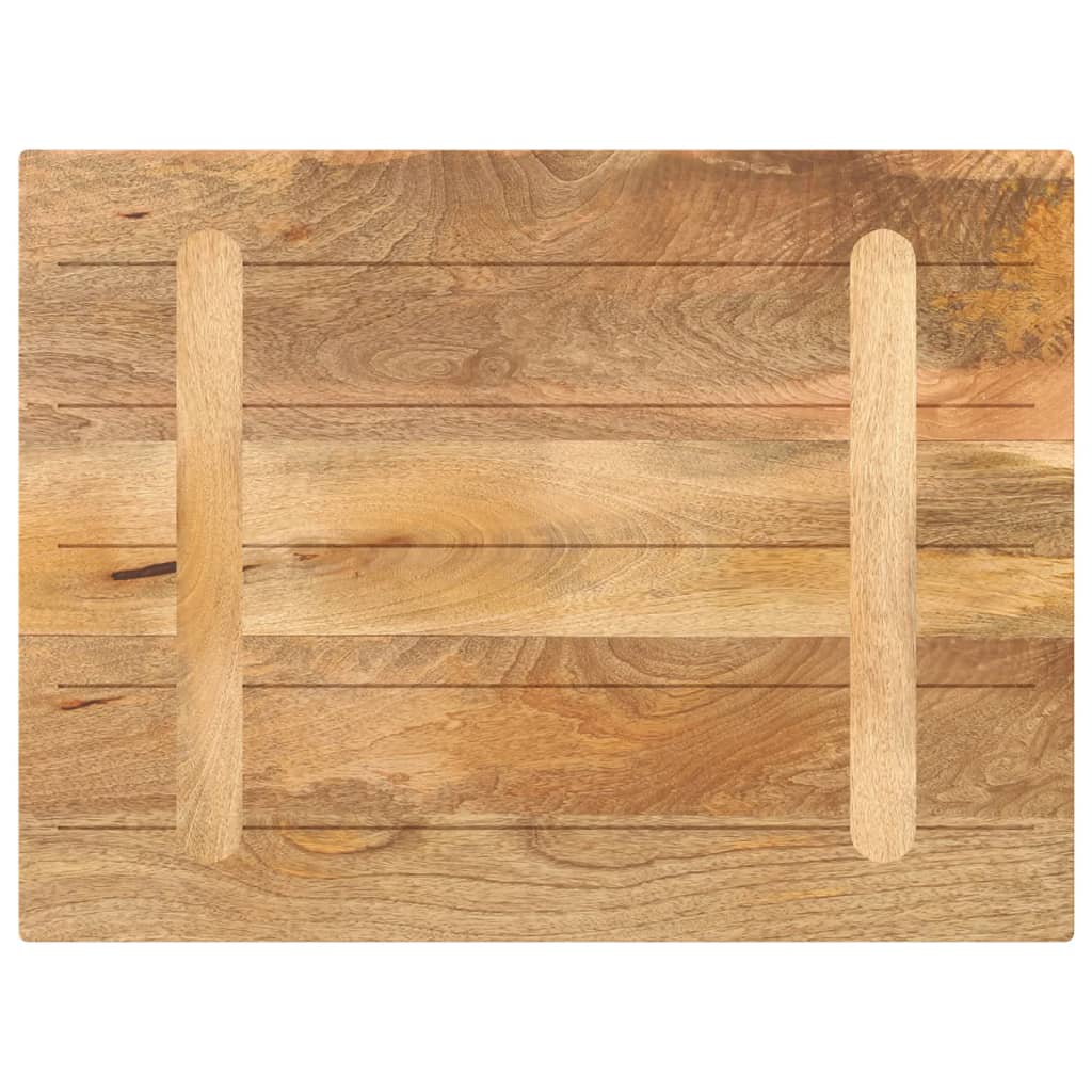 Tafelblad rechthoekig 80x70x3,8 cm massief mangohout