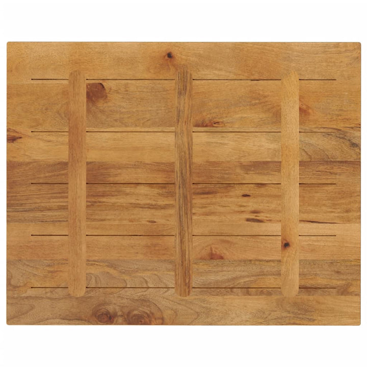 Tafelblad rechthoekig 90x80x3,8 cm massief mangohout