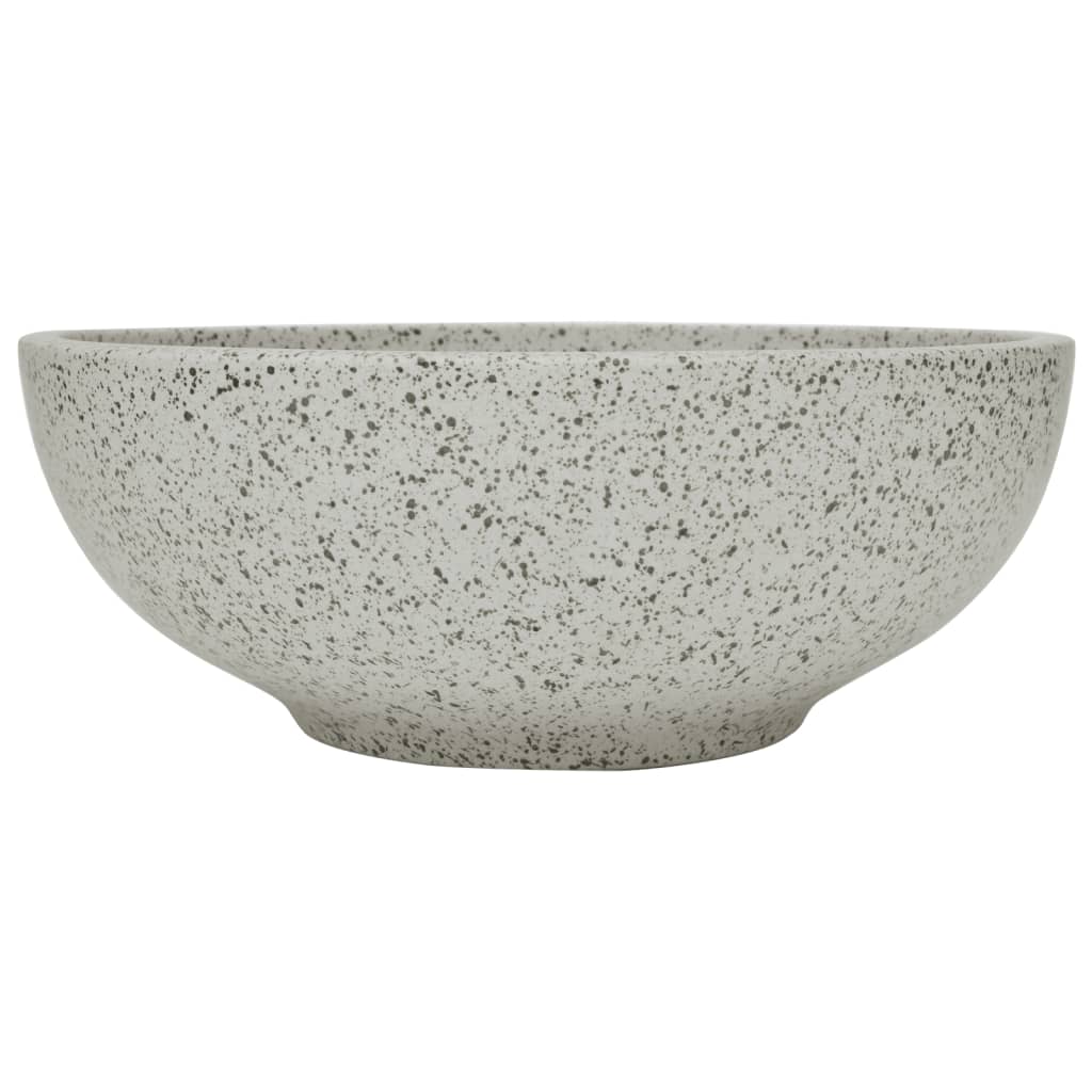 Opzetwasbak rond Diameter41x14 cm keramiek grijs