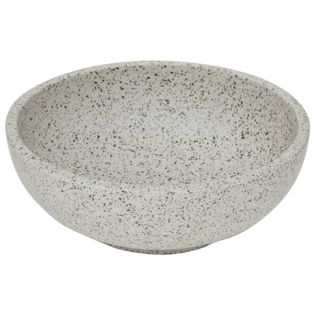 Opzetwasbak rond Diameter41x14 cm keramiek grijs