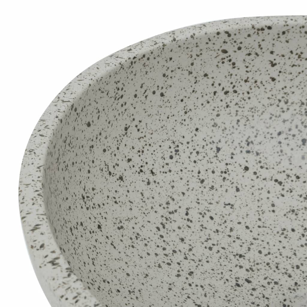 Opzetwasbak rond Diameter41x14 cm keramiek grijs