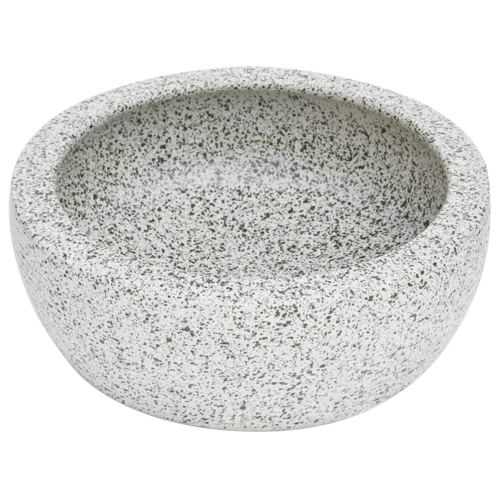 Opzetwasbak rond Diameter41x14 cm keramiek grijs