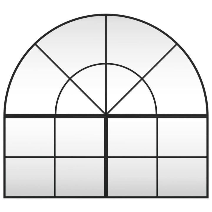 Wandspiegel boog 100x90 cm ijzer zwart