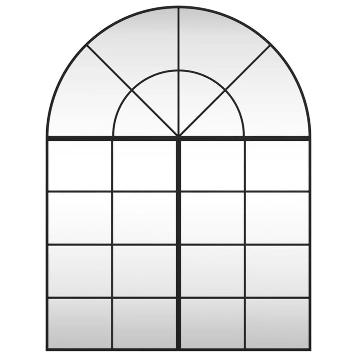 Wandspiegel boog 100x130 cm ijzer zwart