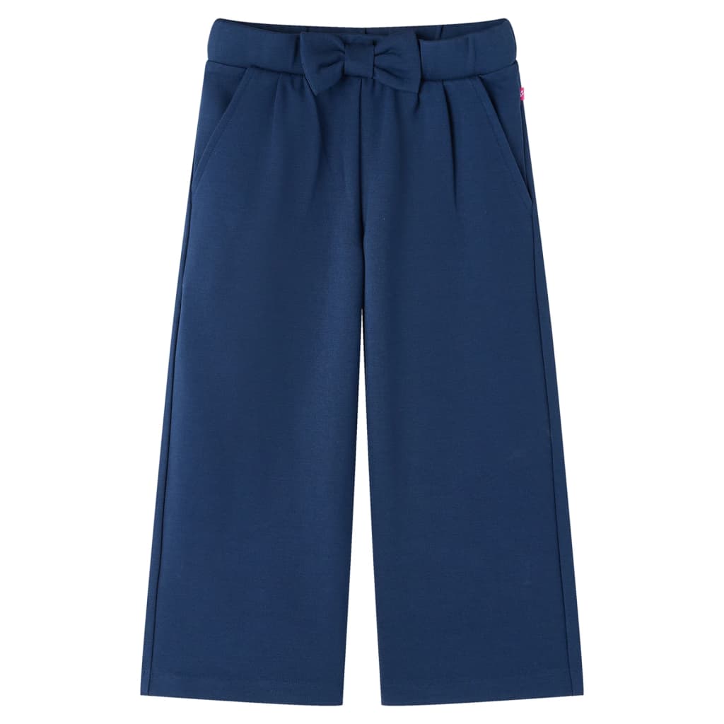 Kinderbroek met wijde pijpen 116 marineblauw