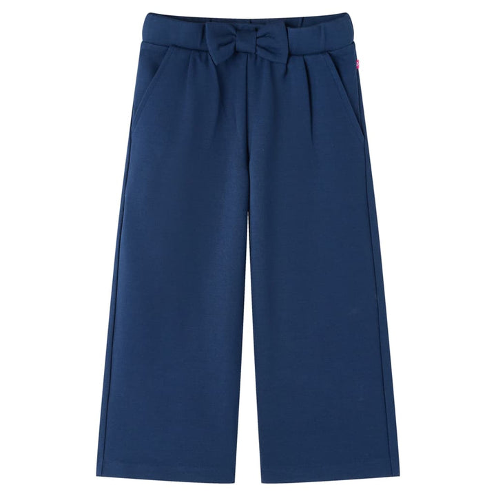 Kinderbroek met wijde pijpen 116 marineblauw