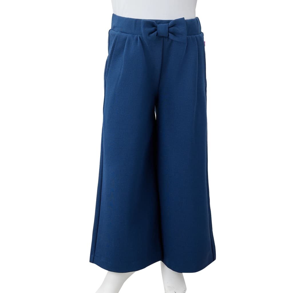 Kinderbroek met wijde pijpen 116 marineblauw