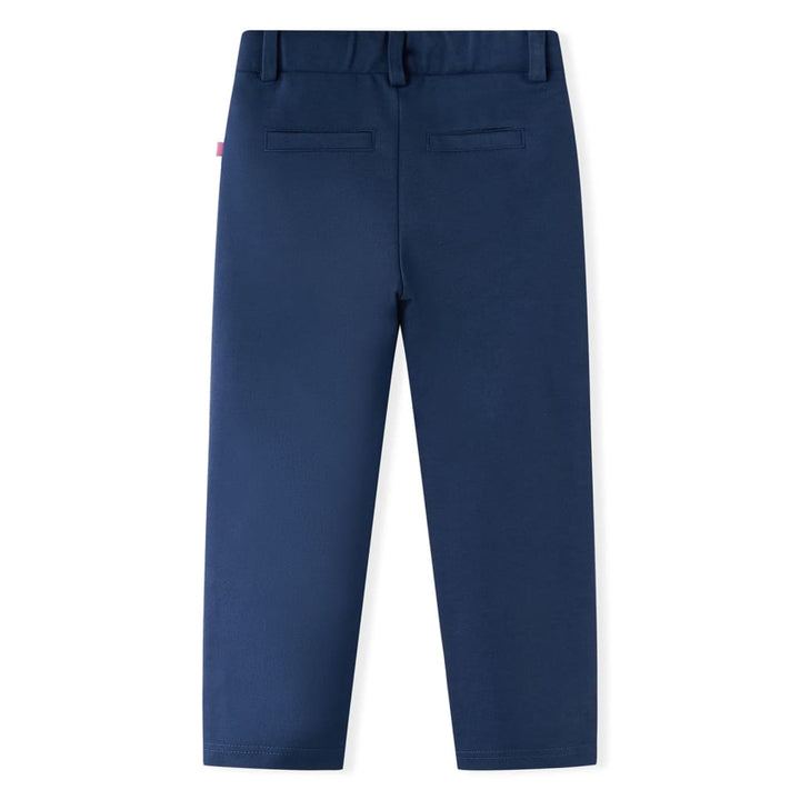 Kinderbroek met zwarte bies 92 marineblauw