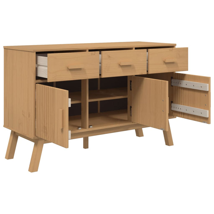 Dressoir OLDEN 114x43x73,5 cm massief grenenhout bruin