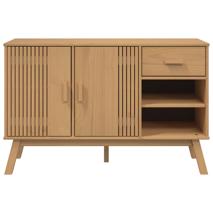 Dressoir OLDEN 114x43x73,5 cm massief groenhout bruin