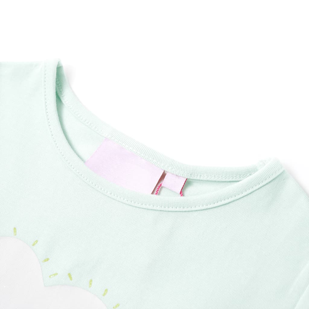 Kindershirt 104 lichtmintkleurig