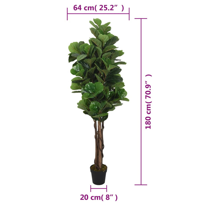 Kunstplant vijgenboom 232 bladeren 180 cm groen