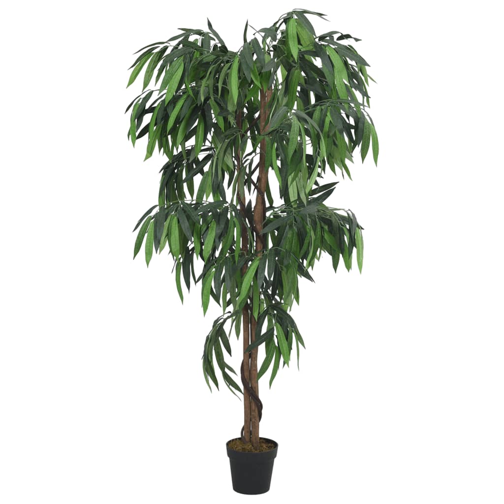 Kunstplant mangoboom 900 bladeren 180 cm groen