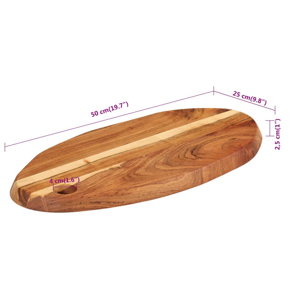 Hakblok 50x25x2,5 cm massief acaciahout