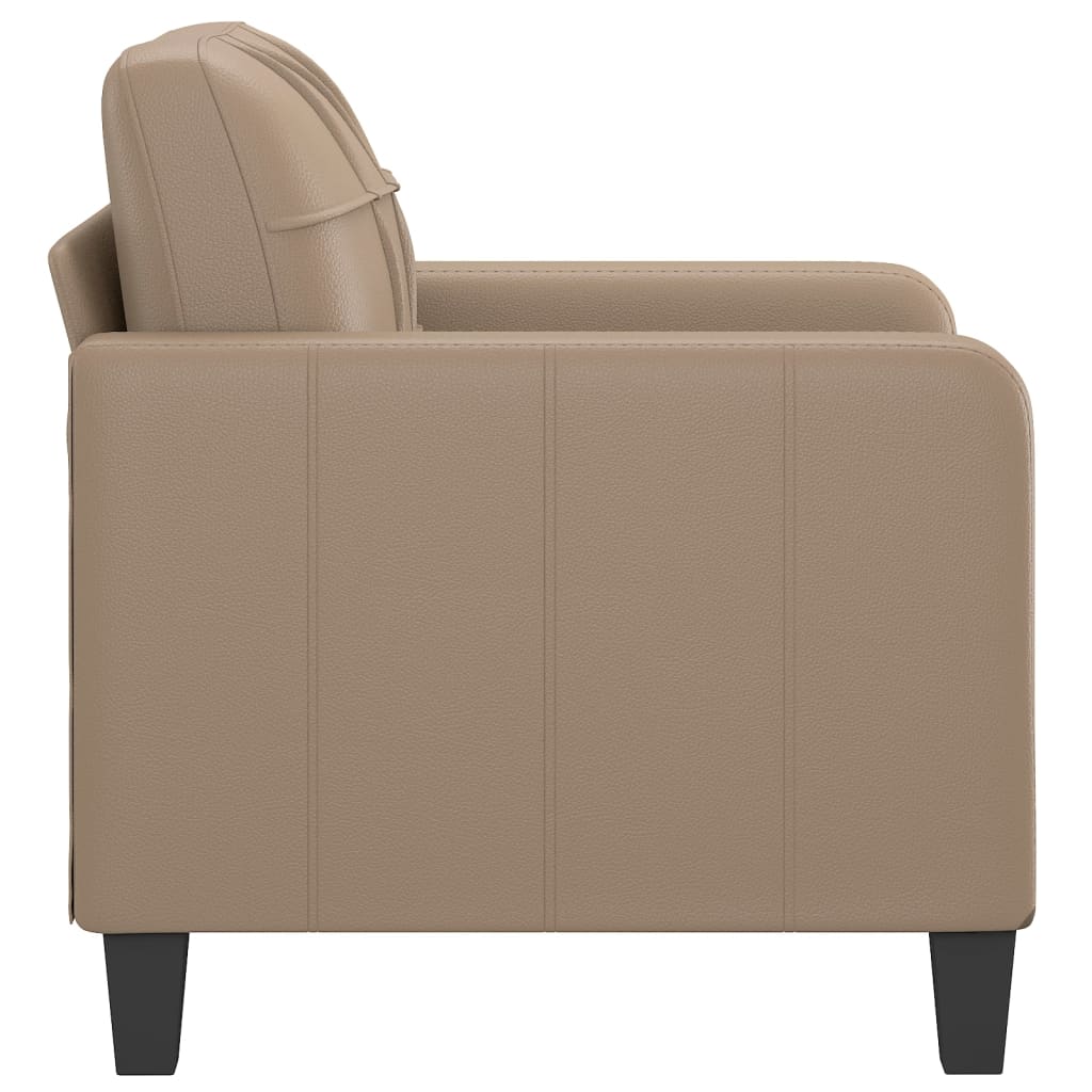 Fauteuil 60 cm kunstleer cappuccinokleurig