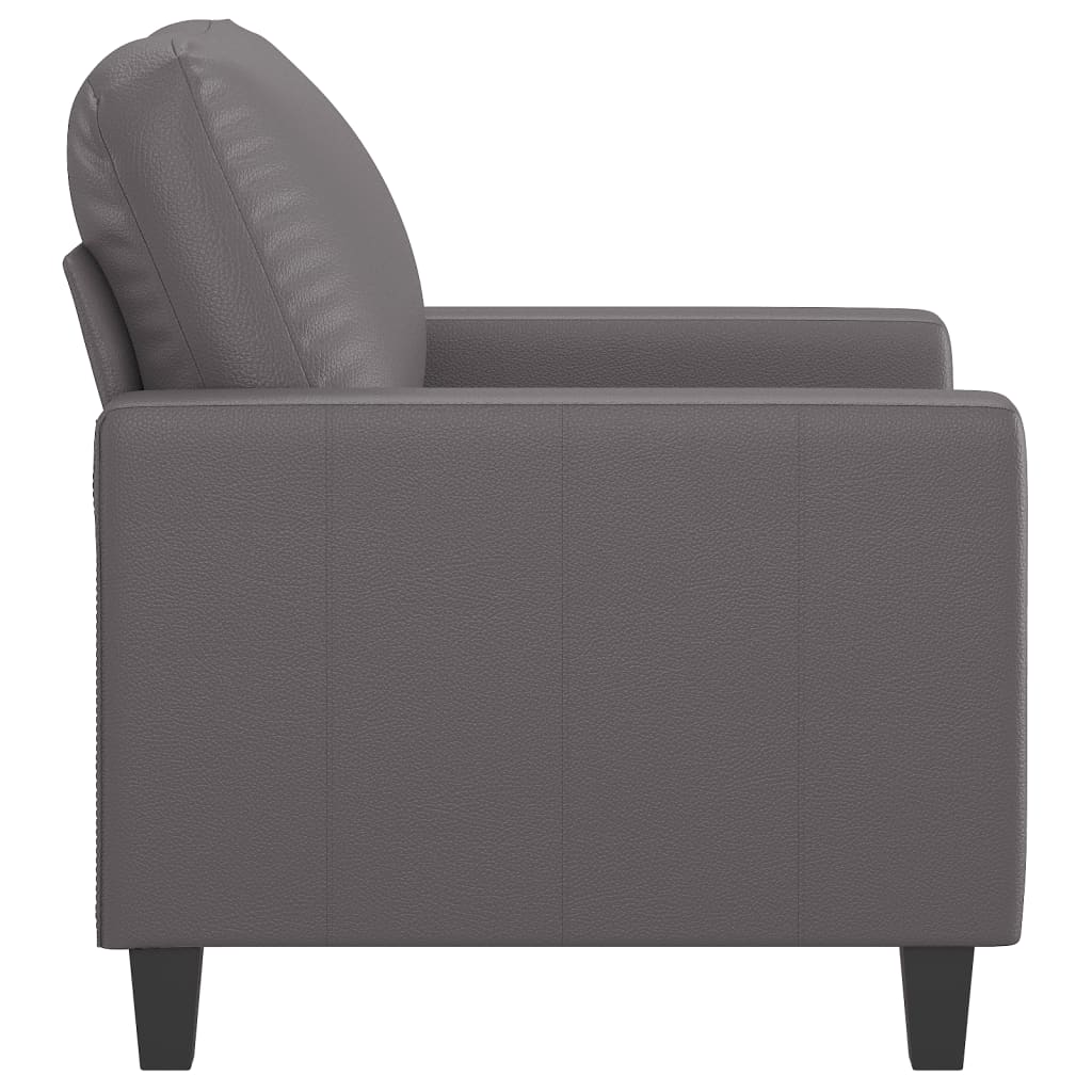 Fauteuil 60 cm kunstleer grijs