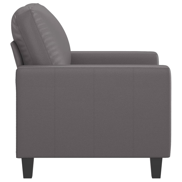 Fauteuil 60 cm kunstleer grijs