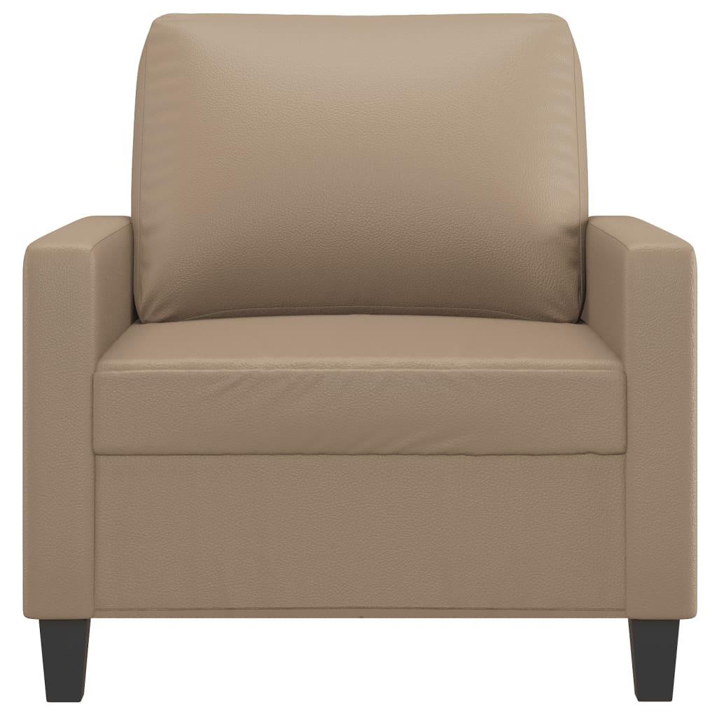 Fauteuil 60 cm kunstleer cappuccinokleurig