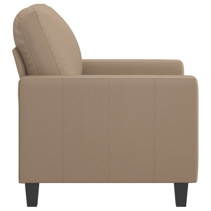 Fauteuil 60 cm kunstleer cappuccinokleurig