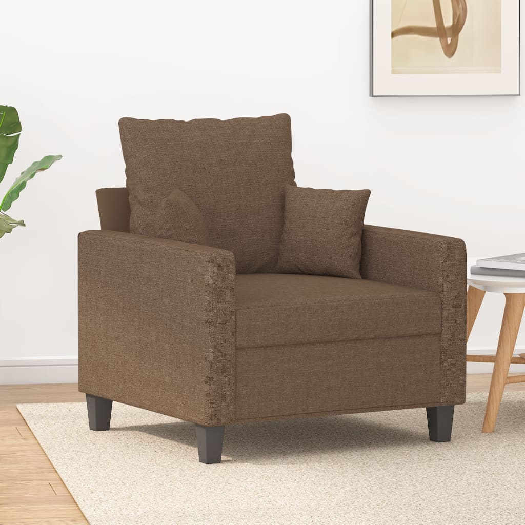 Fauteuil 60 cm stof bruin