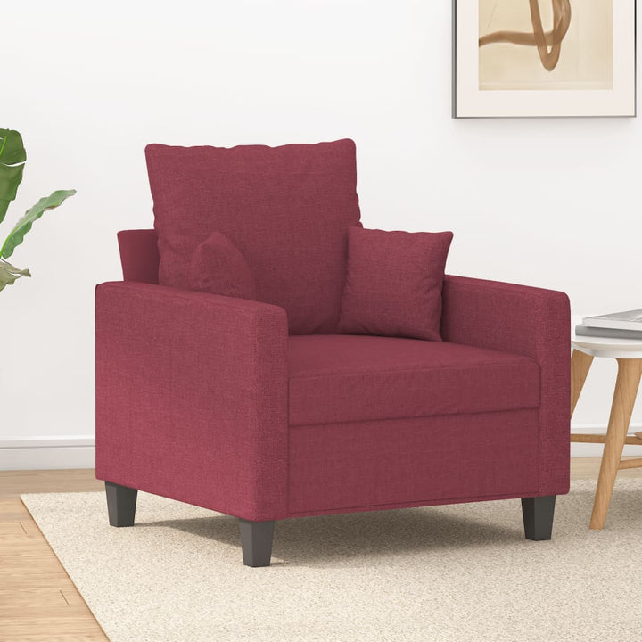 Fauteuil 60 cm stof wijnrood