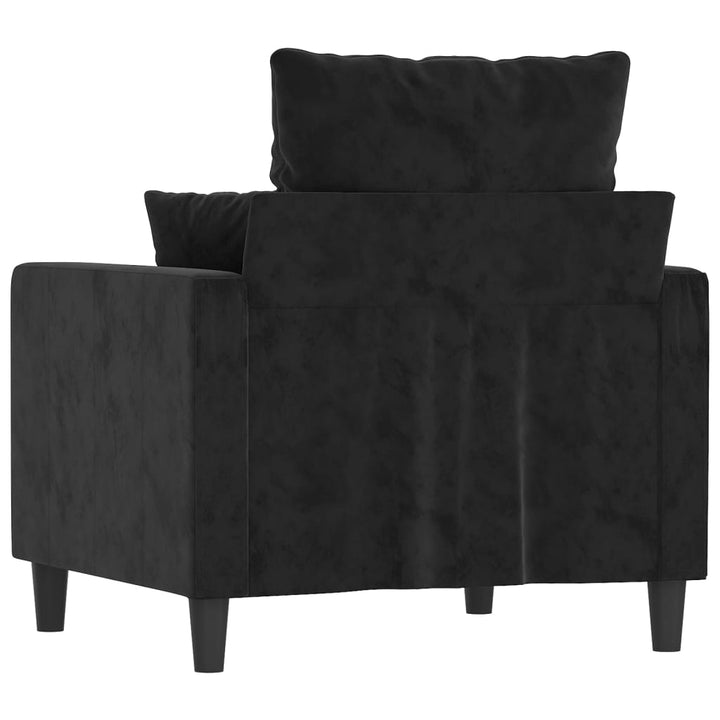 Fauteuil 60 cm fluweel zwart