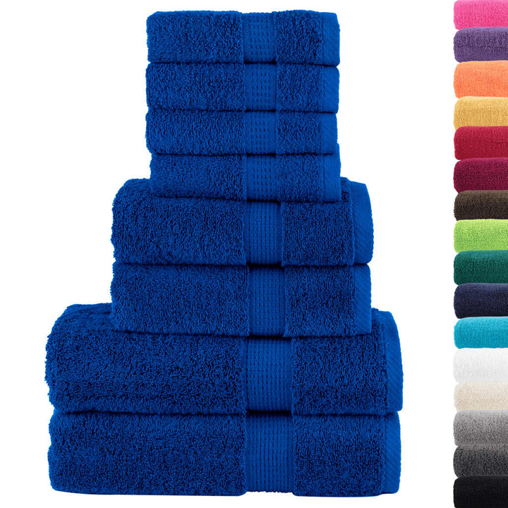 8-delige Handdoekenset SOLUND 600 g/m² blauw