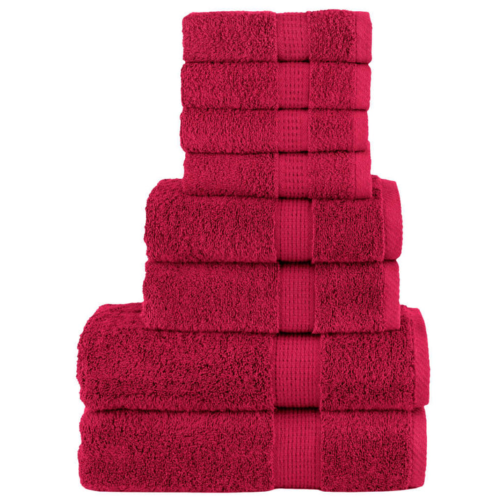 8-delige Handdoekenset SOLUND 600 g/m² rood