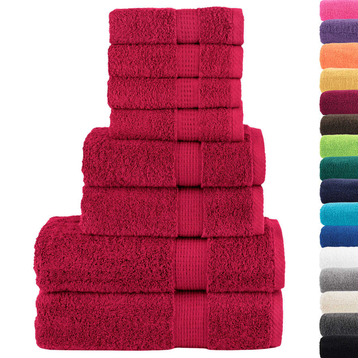 8-delige Handdoekenset SOLUND 600 g/m² rood