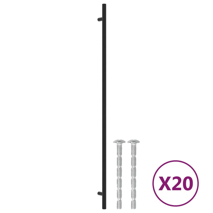 Handvatten 20 st 480 mm roestvrij staal zwart