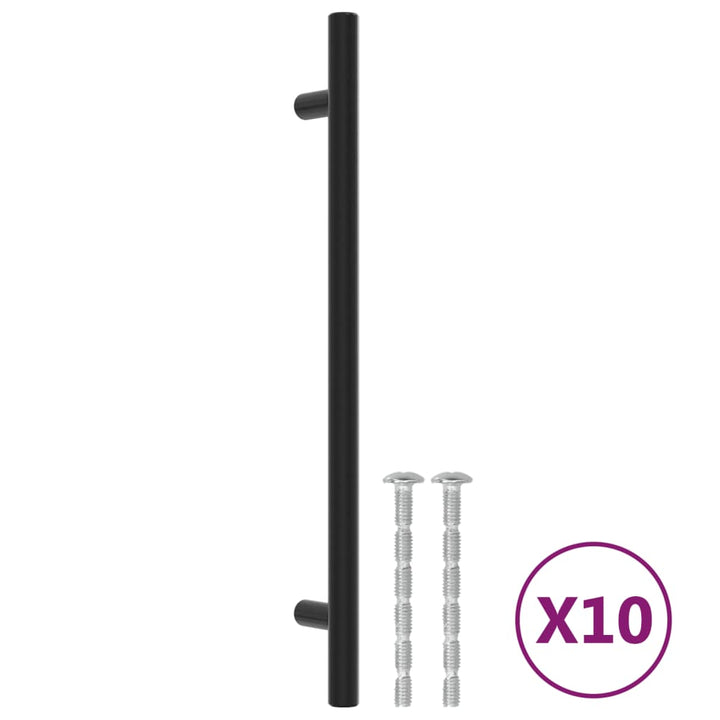 Handvatten 10 st 192 mm roestvrij staal zwart