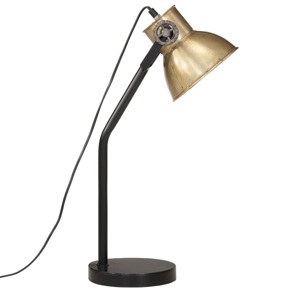 Bureaulamp 25 W E27 17x17x60 cm antiek messingkleurig