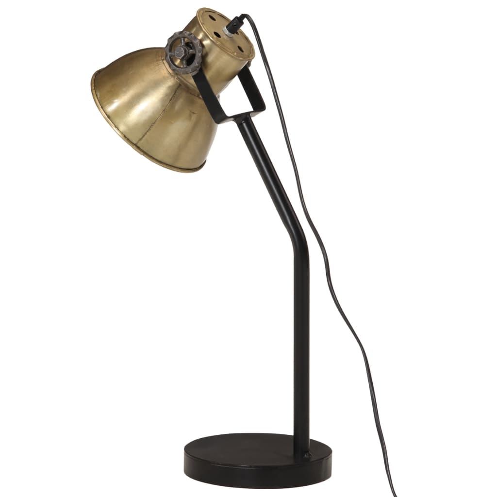 Bureaulamp 25 W E27 17x17x60 cm antiek messingkleurig