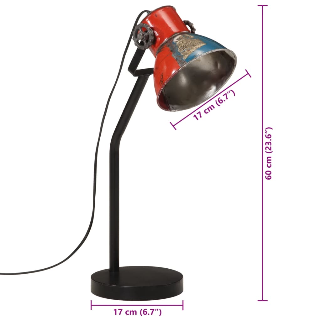 Bureaulamp 25 W E27 17x17x60 cm meerkleurig